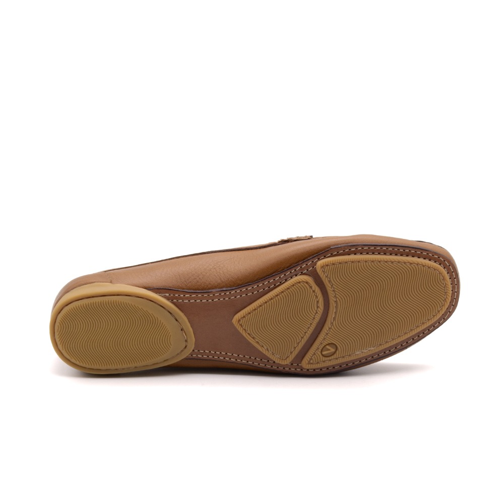 Mocassim Feminino Soleil em Couro Alfa Caramelo - 45018AC
