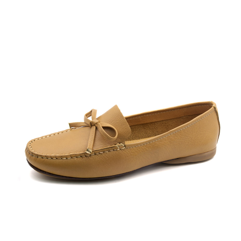 Mocassim Feminino Soleil em Couro Alfa Cheddar - 45037AC Mocassim Feminino Soleil em Couro Alfa Cheddar - 45037AC