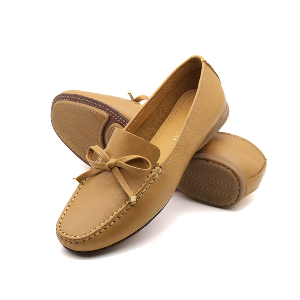 Mocassim Feminino Soleil em Couro Alfa Cheddar - 45037AC Mocassim Feminino Soleil em Couro Alfa Cheddar - 45037AC
