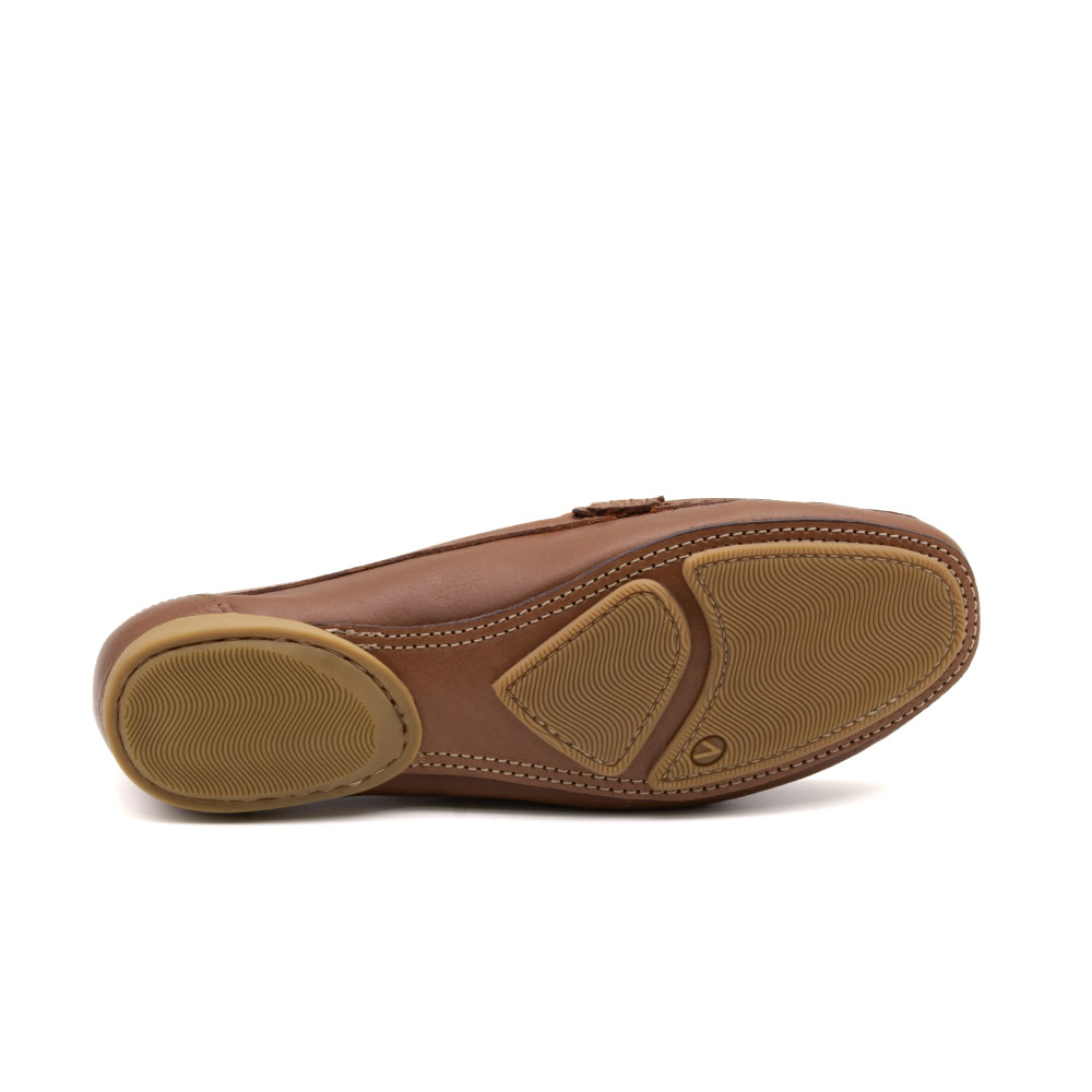Mocassim Feminino Soleil em Couro Alfa Conhaque - 45018ACO