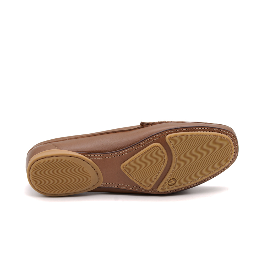 Mocassim Feminino Soleil em Couro Alfa Conhaque - 45020AC