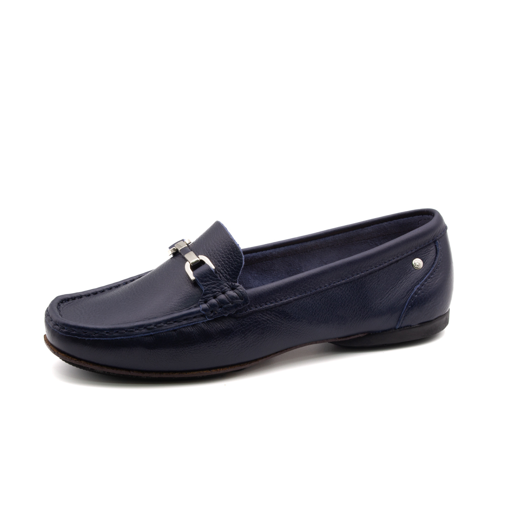 Mocassim Feminino Soleil em Couro Alfa Dark Blue - 45029AD Mocassim Feminino Soleil em Couro Alfa Dark Blue - 45029AD