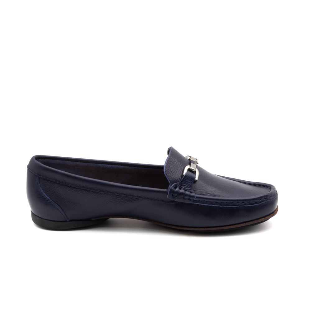 Mocassim Feminino Soleil em Couro Alfa Dark Blue - 45029AD Mocassim Feminino Soleil em Couro Alfa Dark Blue - 45029AD