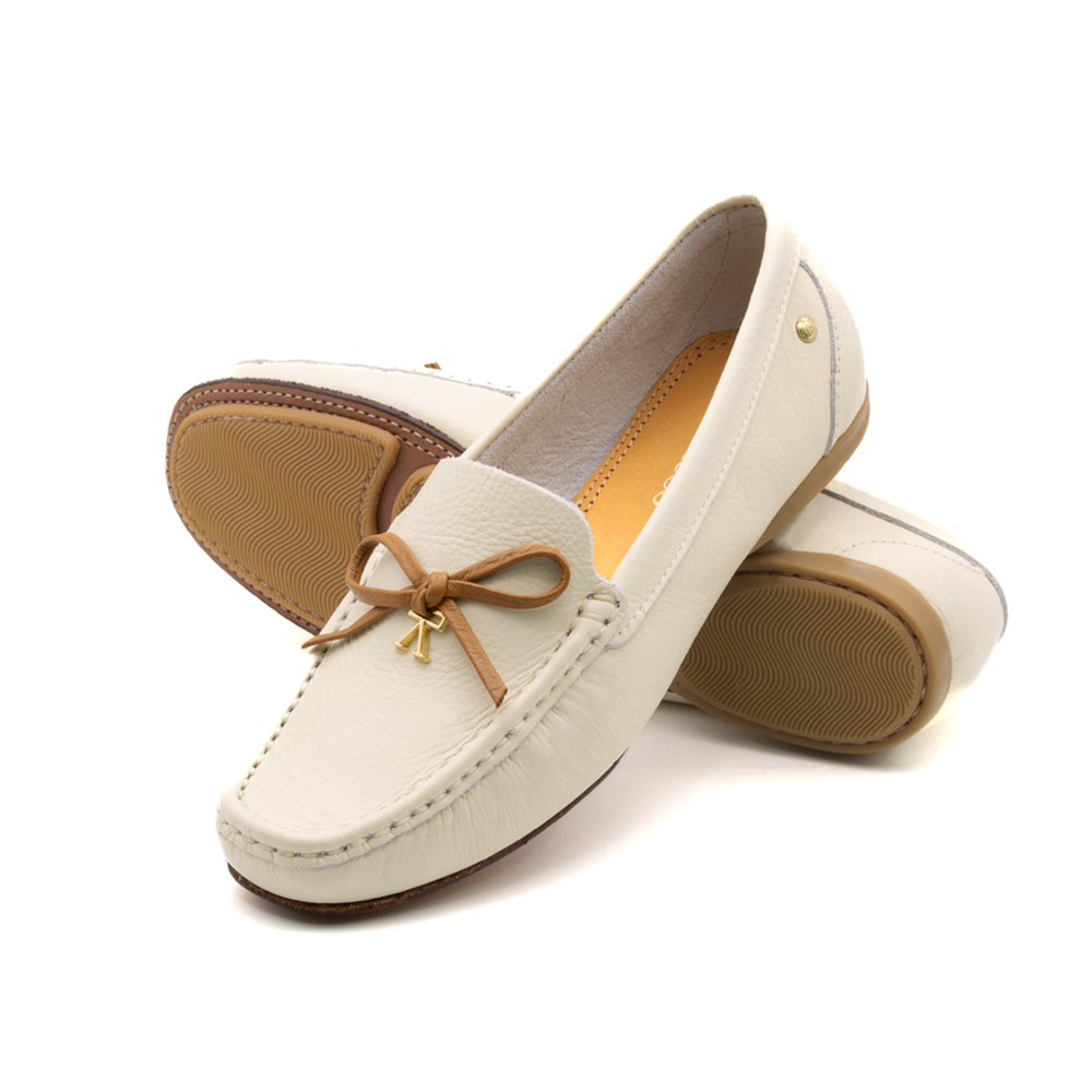 Mocassim Feminino Soleil em Couro Alfa Lua - 45002AL Mocassim Feminino Soleil em Couro Alfa Lua - 45002AL