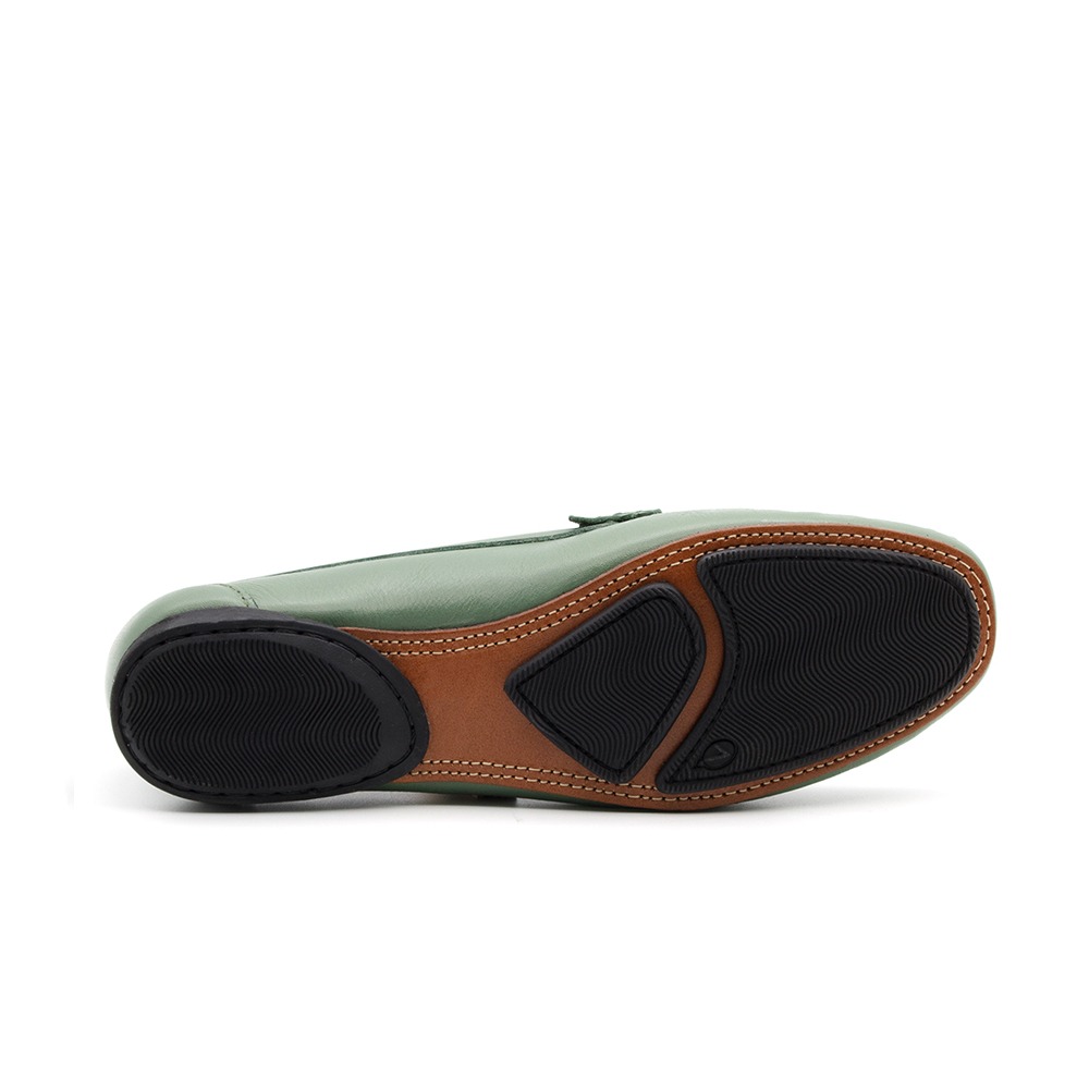 Mocassim Feminino Soleil em Couro Alfa Militar - 45011AM