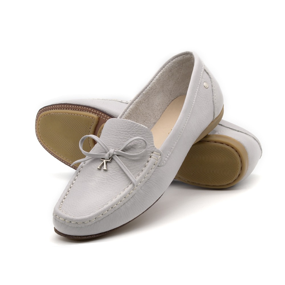 Mocassim Feminino Soleil em Couro Alfa Pale Blue - 45002AP Mocassim Feminino Soleil em Couro Alfa Pale Blue - 45002AP