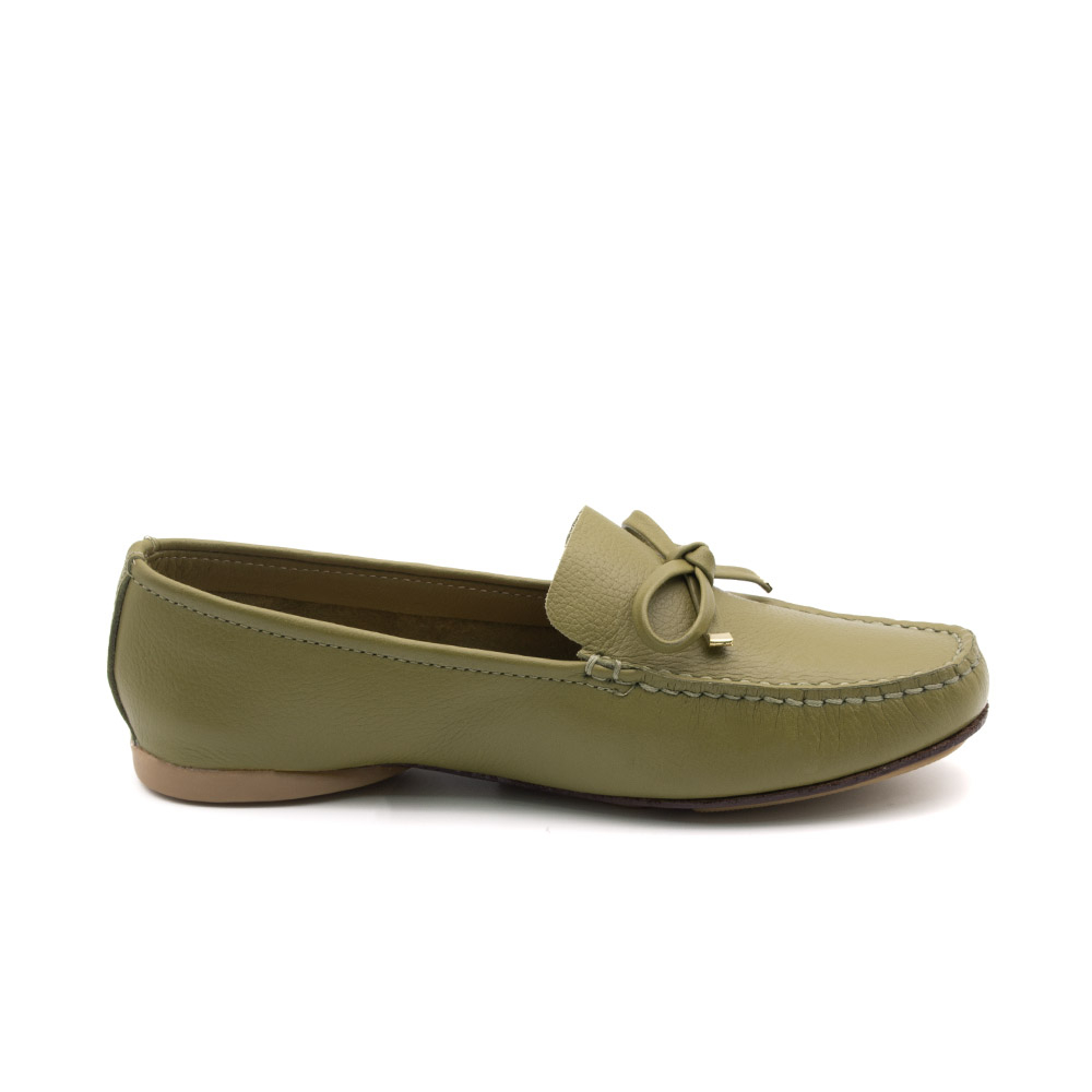 Mocassim Feminino Soleil em Couro Alfa Pistache - 45037AP Mocassim Feminino Soleil em Couro Alfa Pistache - 45037AP