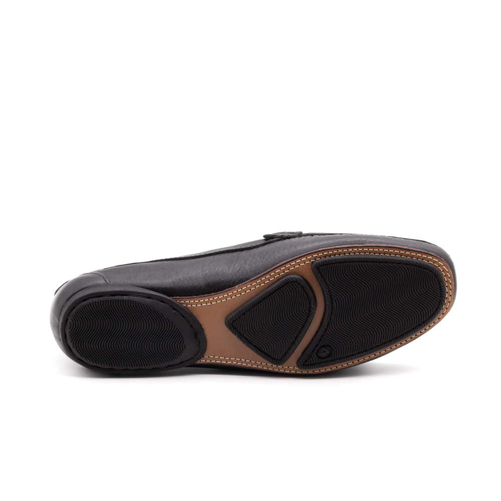 Mocassim Feminino Soleil em Couro Alfa Preto - 45011APR