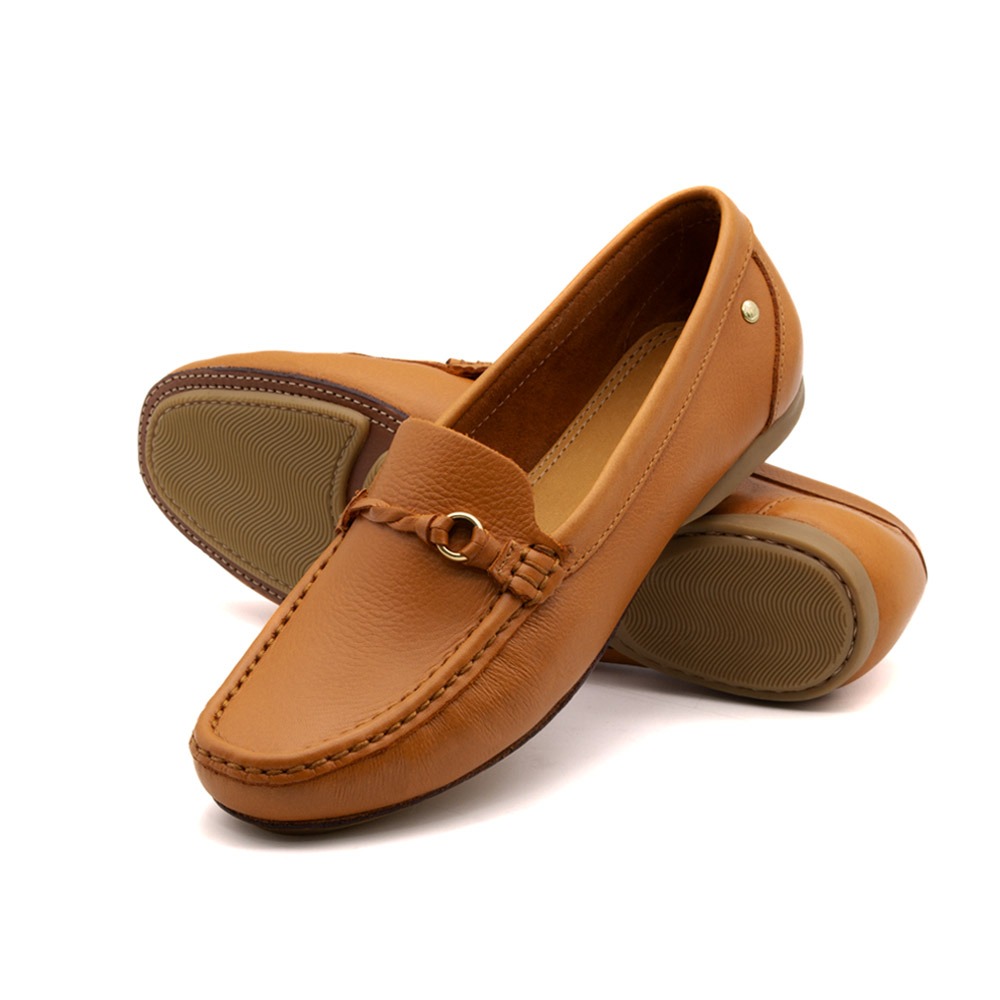 Mocassim Feminino Soleil em Couro Alfa Sunset - 45023AS