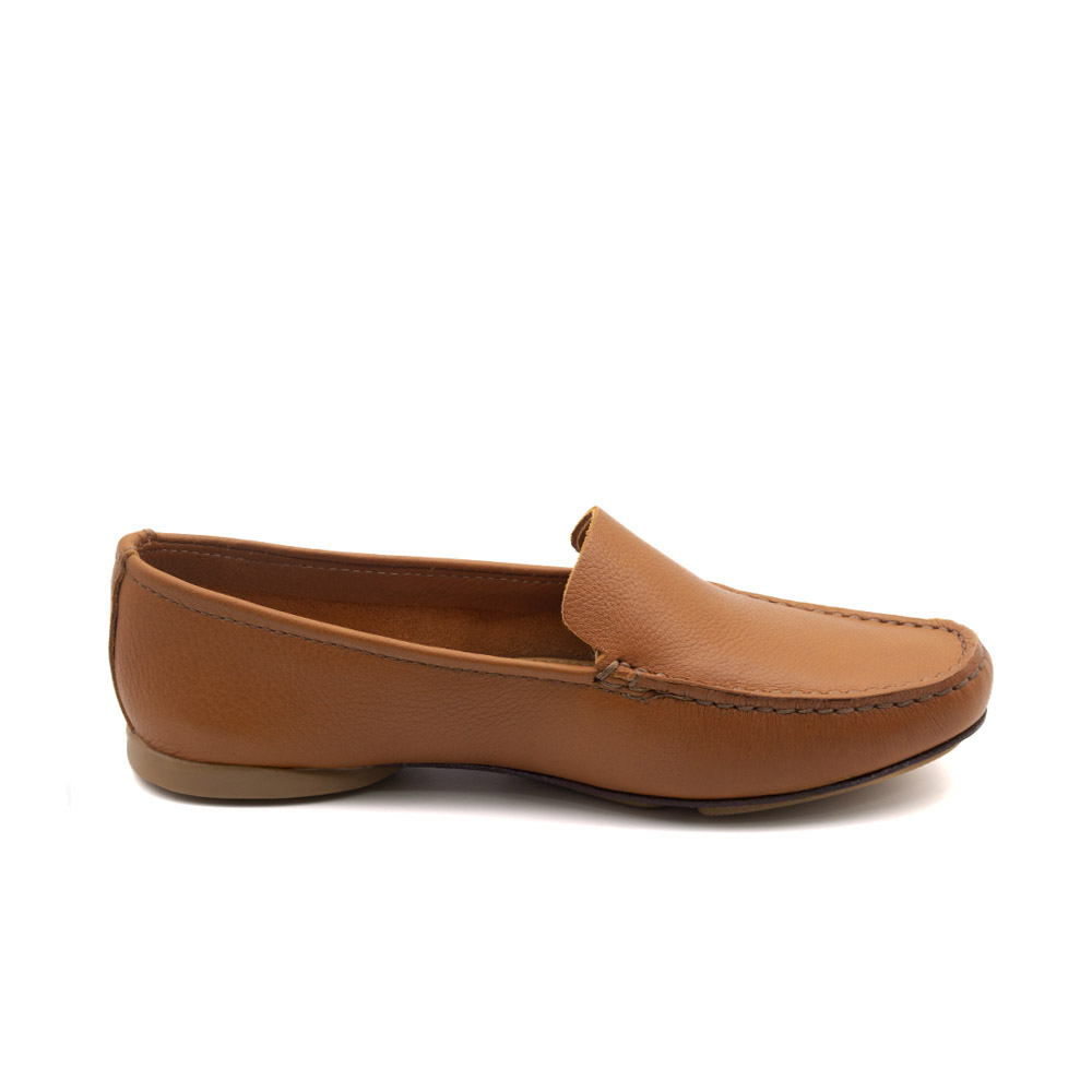 Mocassim Feminino Soleil em Couro Alfa Tan - 45036AT Mocassim Feminino Soleil em Couro Alfa Tan - 45036AT