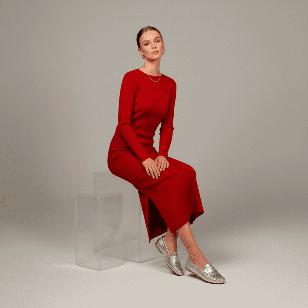 Mocassim Feminino Soleil em Couro Metalic Ouro - 45020MO Mocassim Feminino Soleil em Couro Metalic Ouro - 45020MO