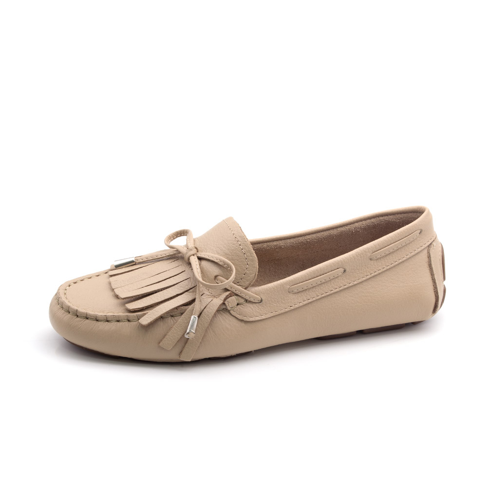 Mocassim Feminino Summer em Couro Alfa Nude - 3816AN