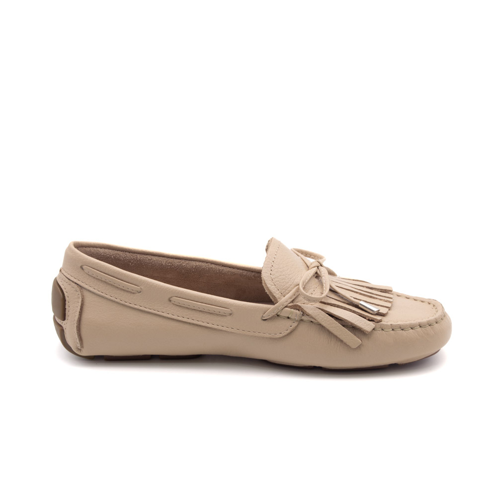 Mocassim Feminino Summer em Couro Alfa Nude - 3816AN