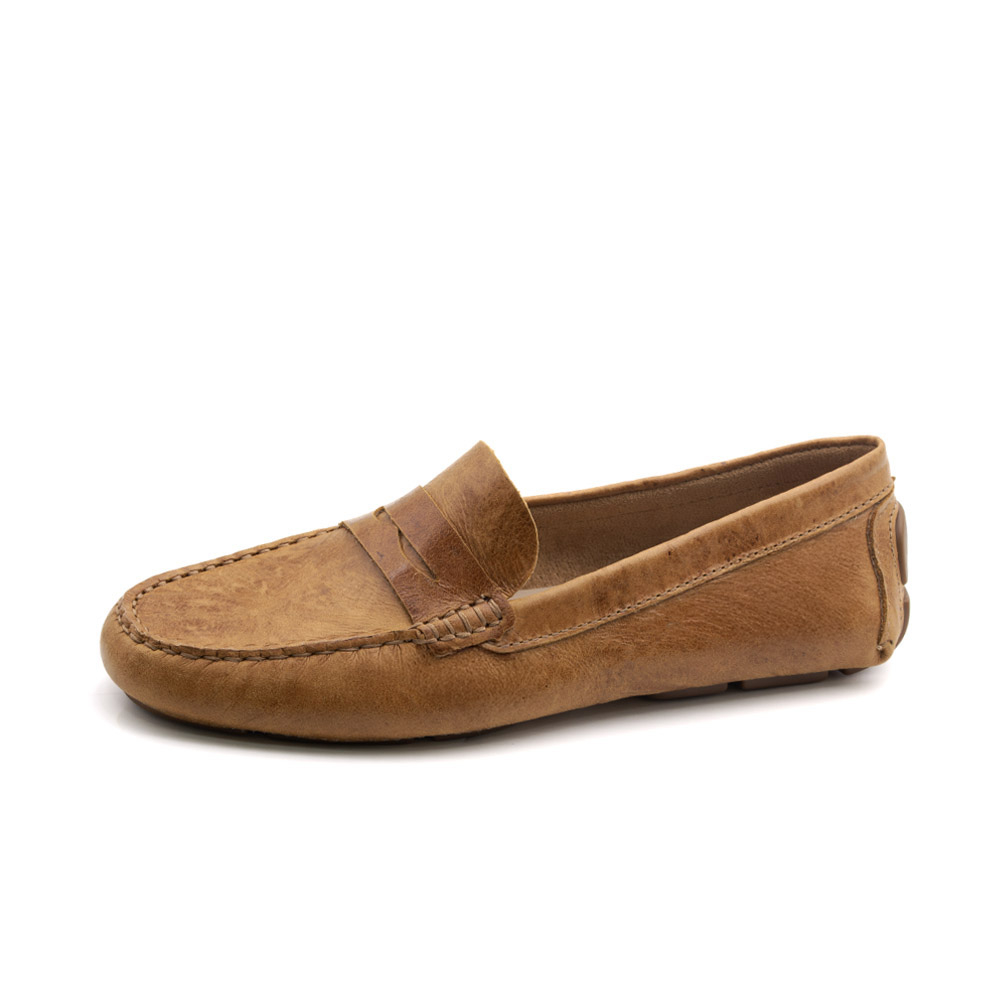 Mocassim Feminino Summer em Couro Crush Caramelo - 3812CC Mocassim Feminino Summer em Couro Crush Caramelo - 3812CC