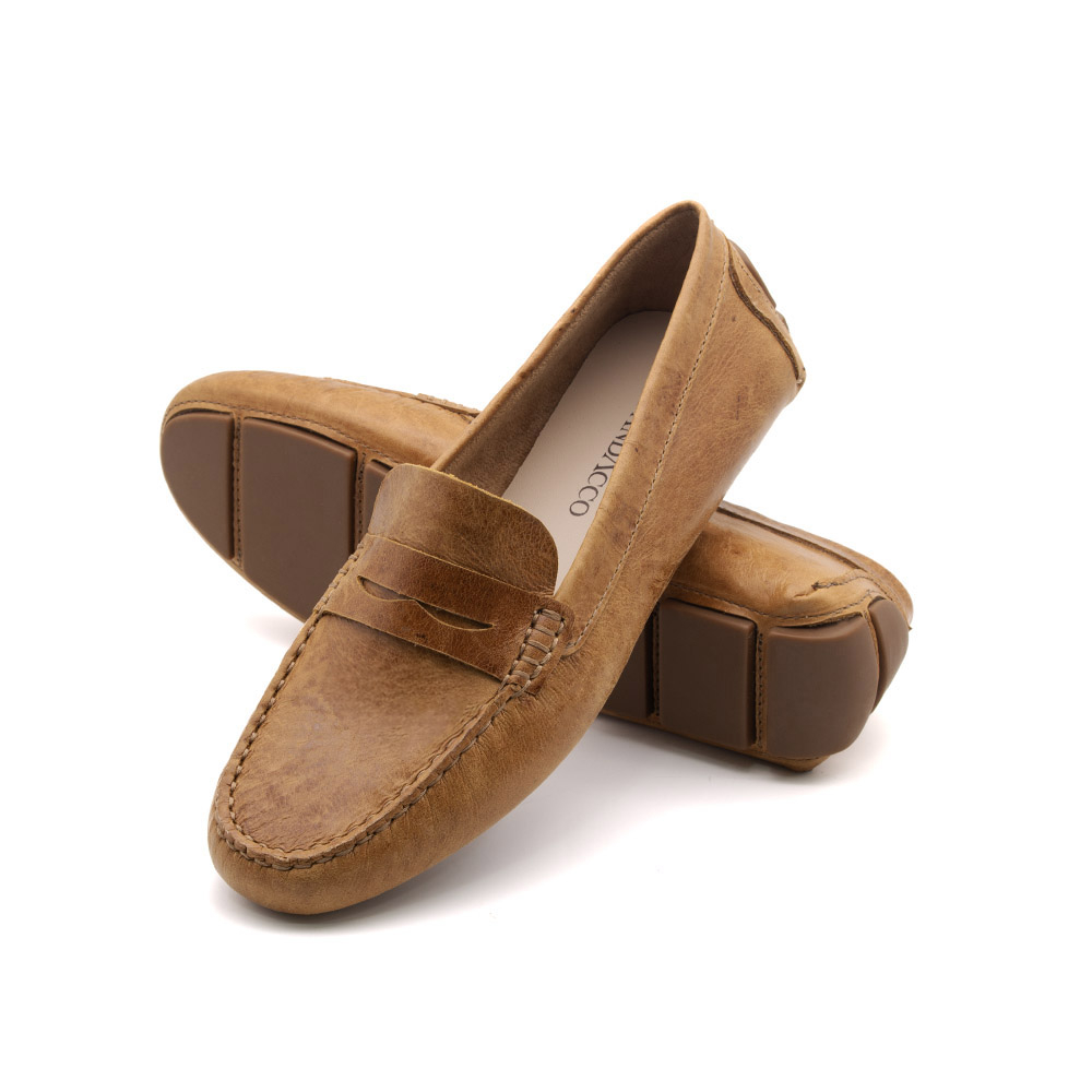 Mocassim Feminino Summer em Couro Crush Caramelo - 3812CC Mocassim Feminino Summer em Couro Crush Caramelo - 3812CC