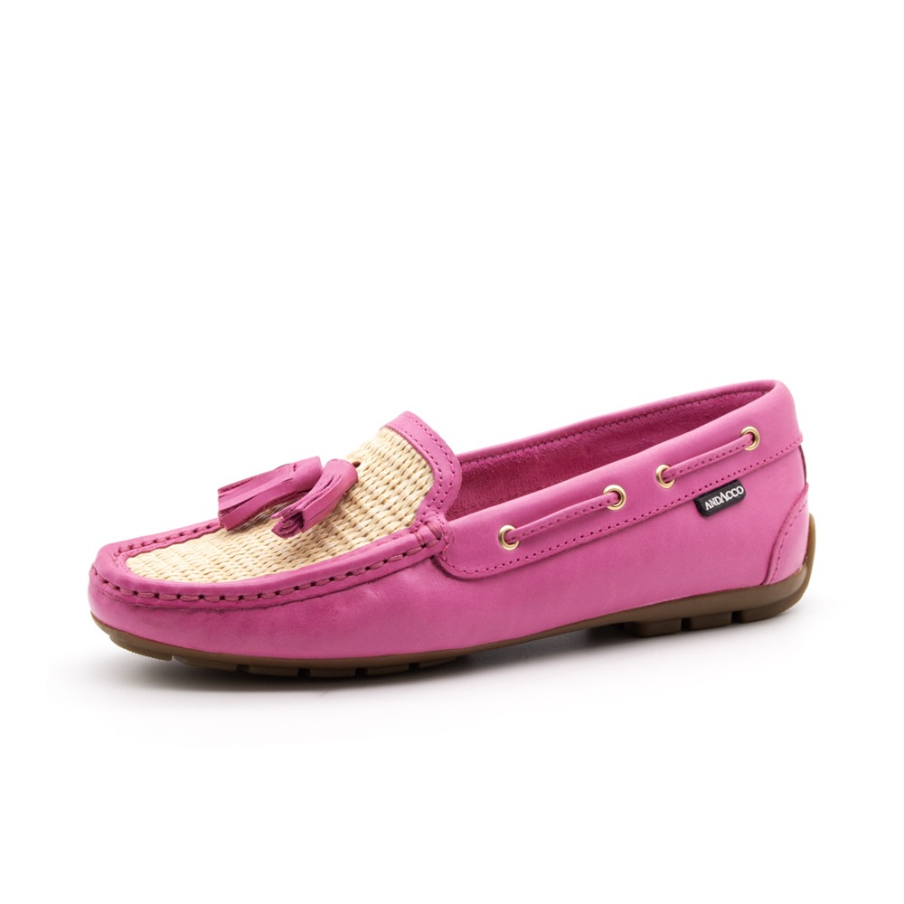 Mocassim Feminino Tropical em Couro Gales Rosa - 3638GR Mocassim Feminino Tropical em Couro Gales Rosa - 3638GR