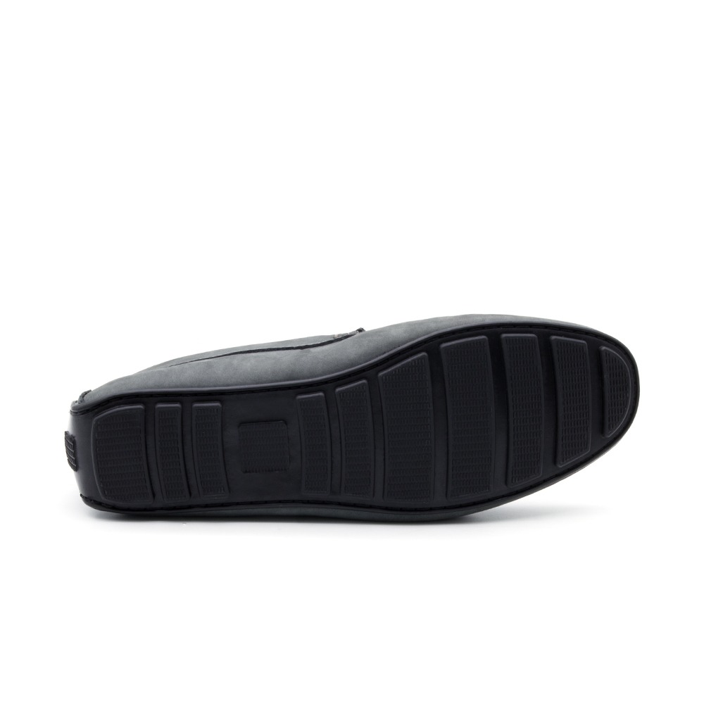 Mocassim Masculino Boss em Couro Nobuck Cinza Escuro - 9850NC Mocassim Masculino Boss em Couro Nobuck Cinza Escuro - 9850NC