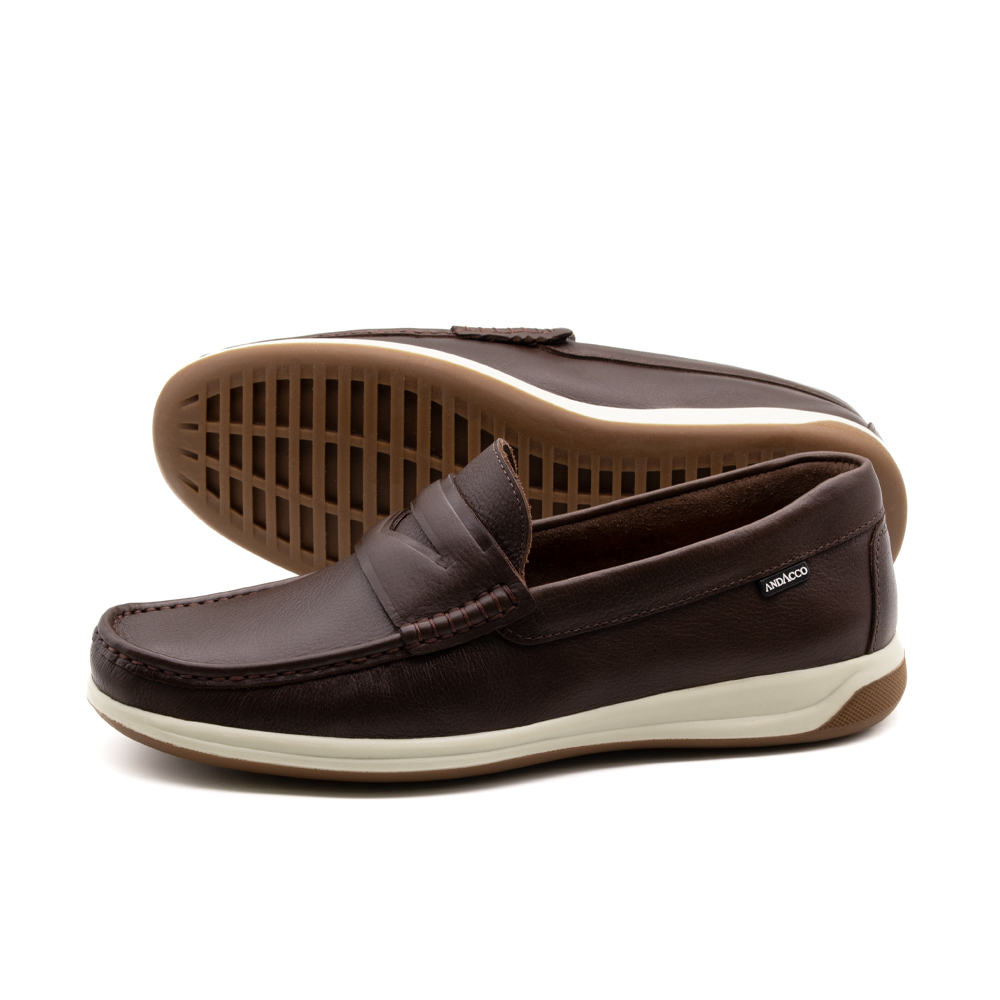 Mocassim Masculino Code em Couro Alfa Café - 9339AC