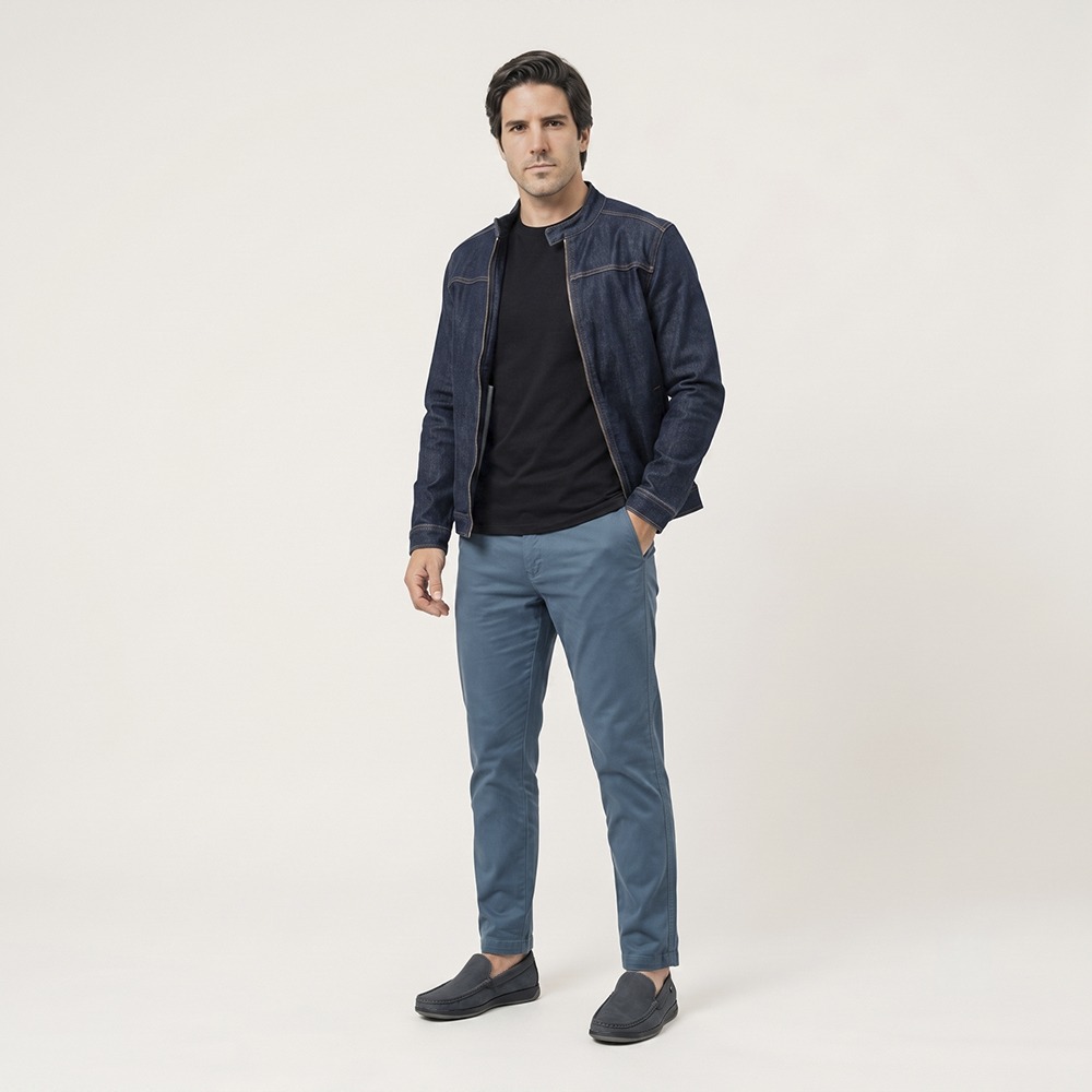 Mocassim Masculino Code em Couro Nobuck Cinza - 9335NC