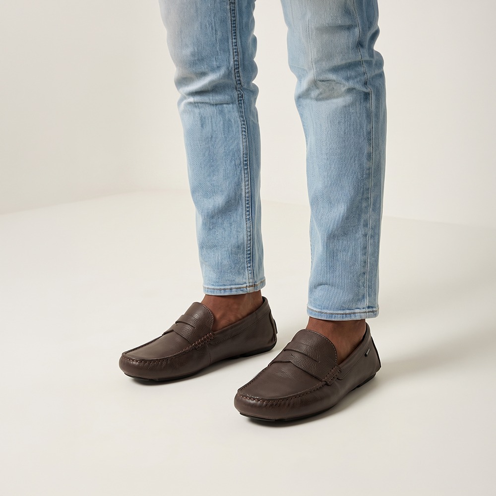 Mocassim Masculino Dollar em Couro Senna Coffee - 9877SC