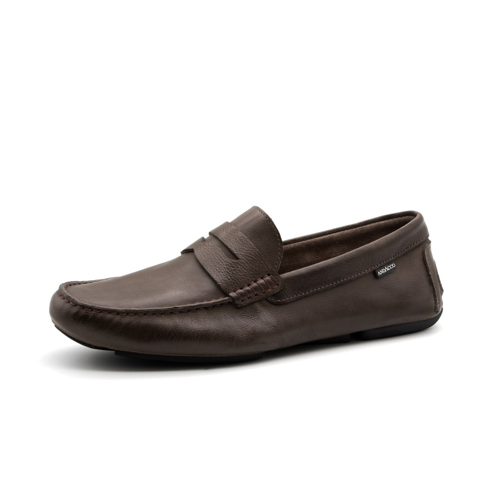 Mocassim Masculino Dollar em Couro Senna Coffee - 9877SC