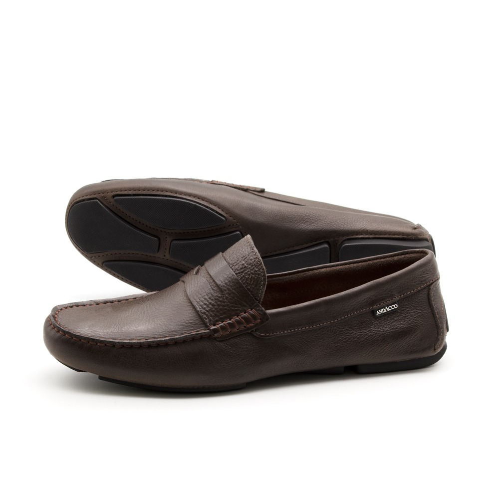Mocassim Masculino Dollar em Couro Senna Coffee - 9877SC