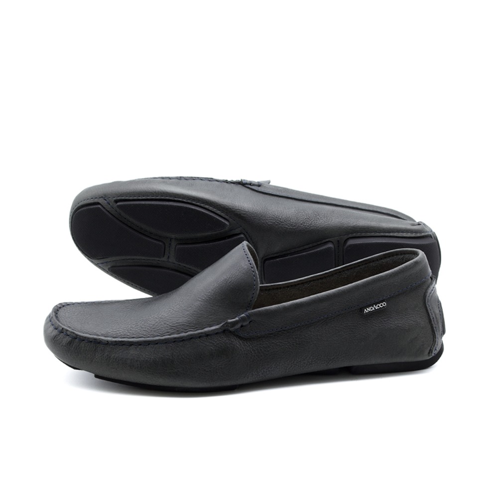 Mocassim Masculino Dollar em Couro Senna  Marinho - 9838SM