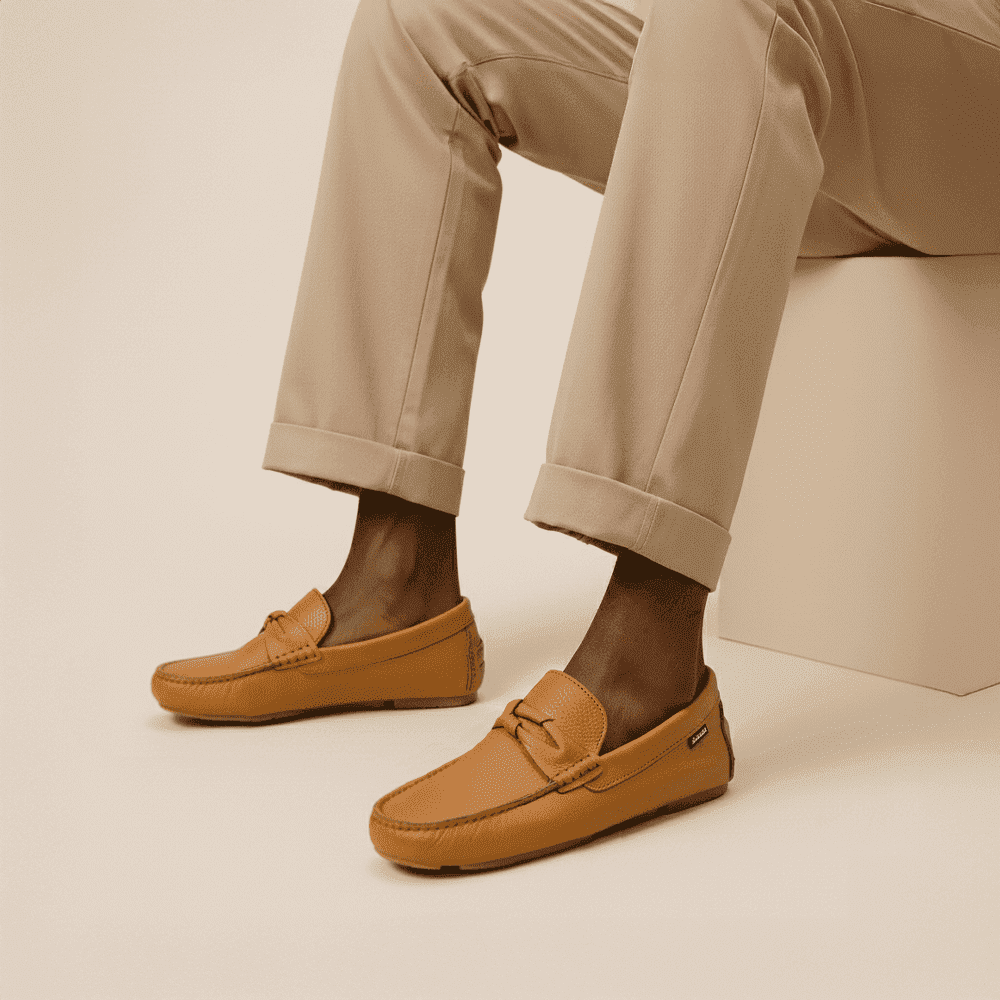 Mocassim Masculino em Couro Alfa Camel - 98195AC Mocassim Masculino em Couro Alfa Camel - 98195AC