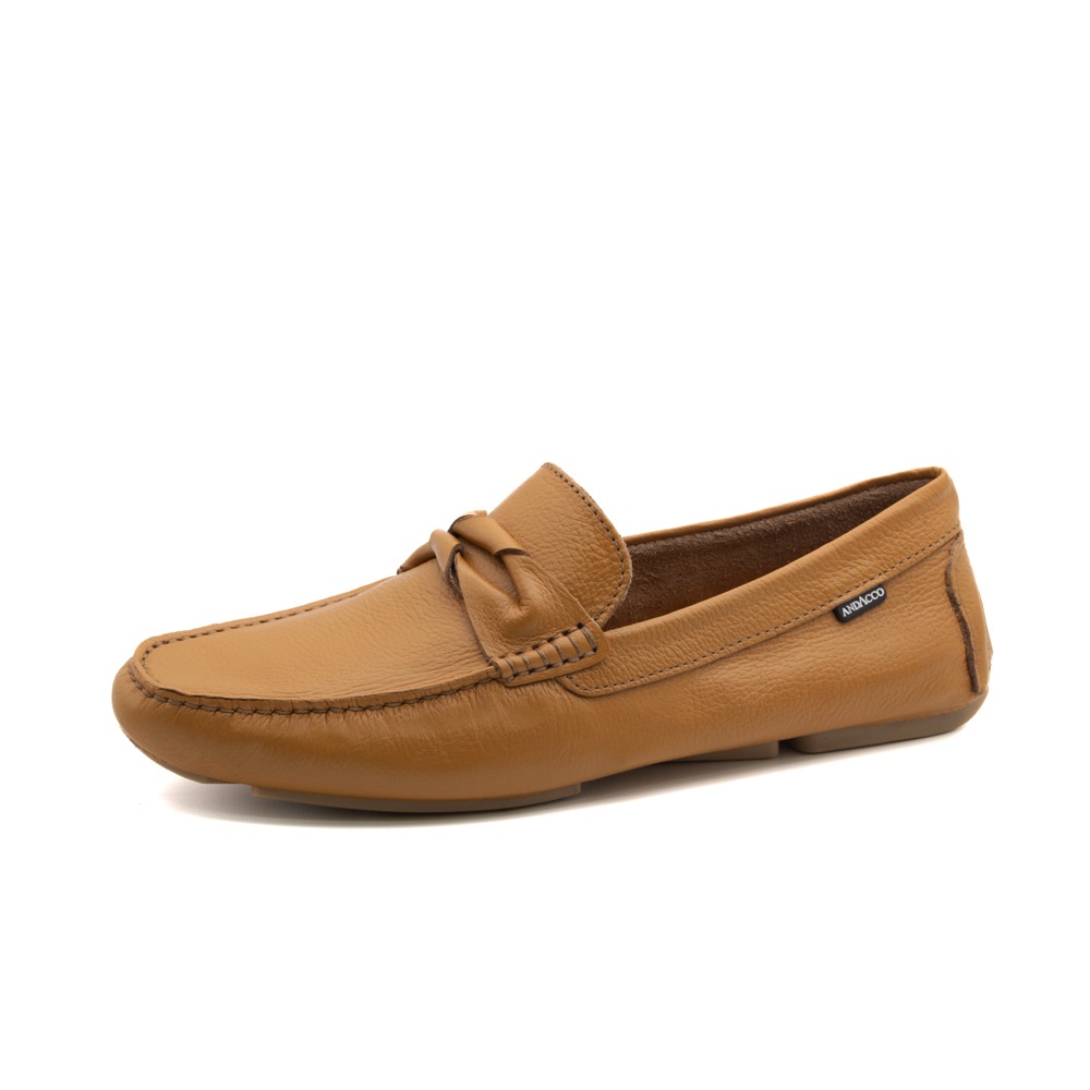 Mocassim Masculino em Couro Alfa Camel - 98195AC Mocassim Masculino em Couro Alfa Camel - 98195AC