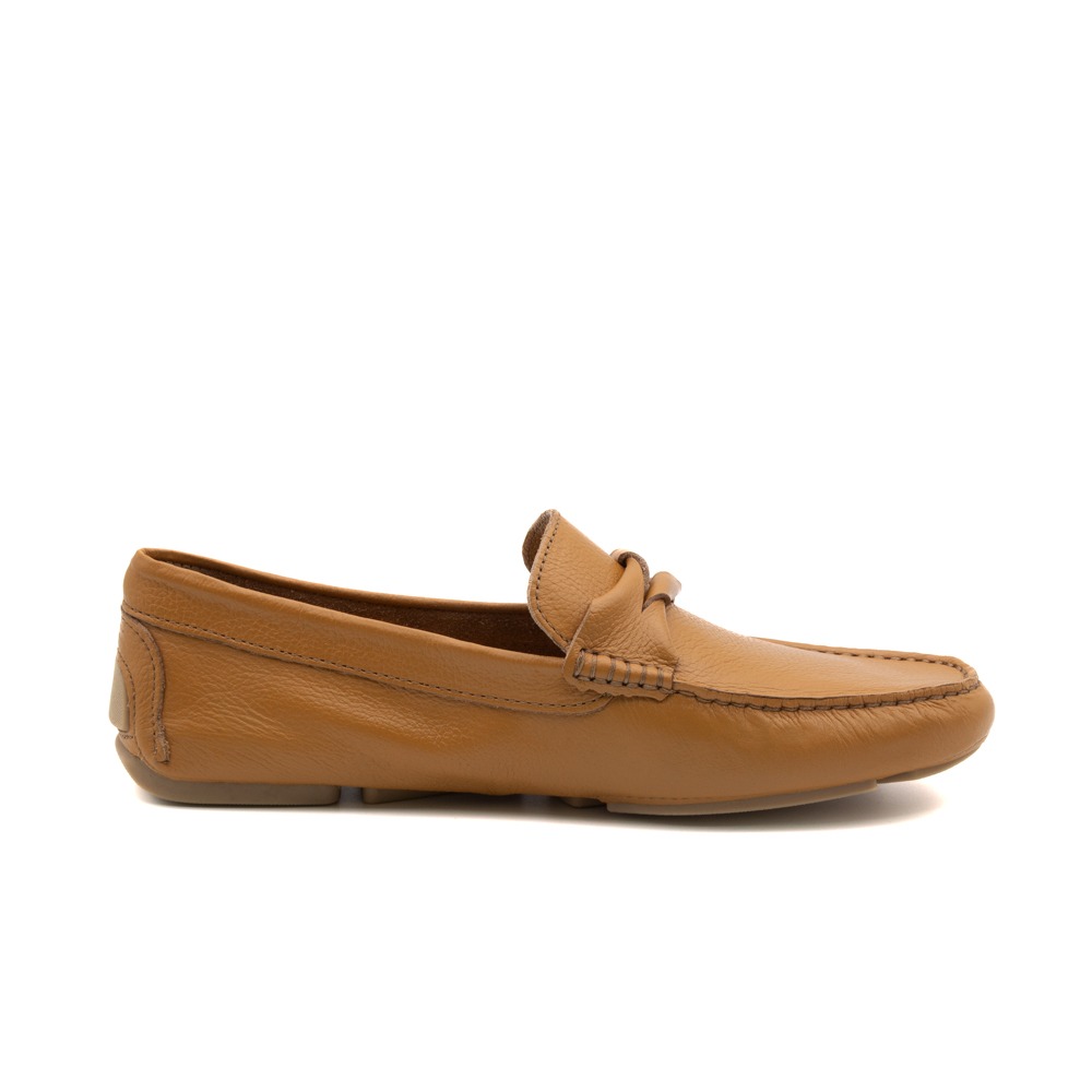 Mocassim Masculino em Couro Alfa Camel - 98195AC Mocassim Masculino em Couro Alfa Camel - 98195AC