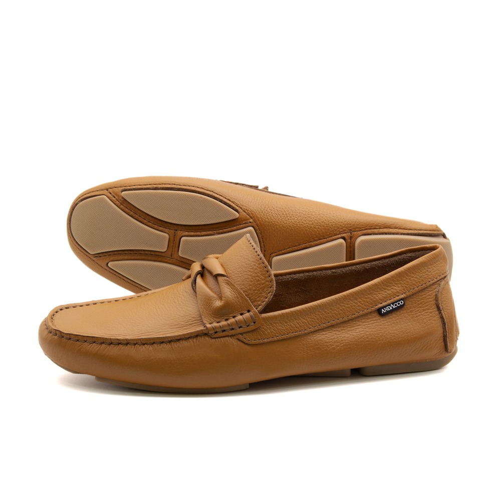 Mocassim Masculino em Couro Alfa Camel - 98195AC Mocassim Masculino em Couro Alfa Camel - 98195AC