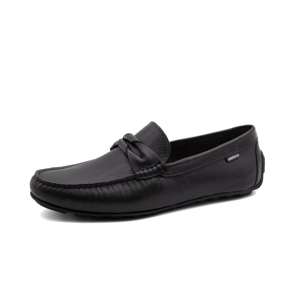 Mocassim Masculino em Couro Alfa Preto - 98195AP Mocassim Masculino em Couro Alfa Preto - 98195AP