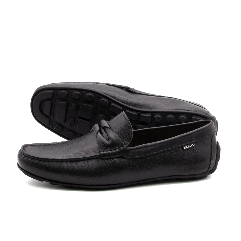 Mocassim Masculino em Couro Alfa Preto - 98195AP Mocassim Masculino em Couro Alfa Preto - 98195AP