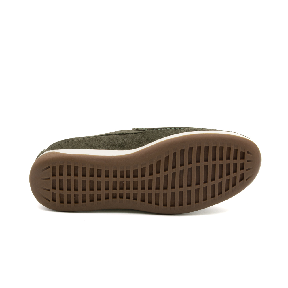 Mocassim Masculino em Couro Camurça Musgo - 9338CM