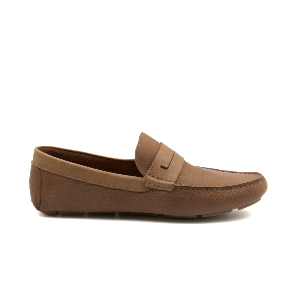 Mocassim Masculino em Couro Senna Camel - 98196SC