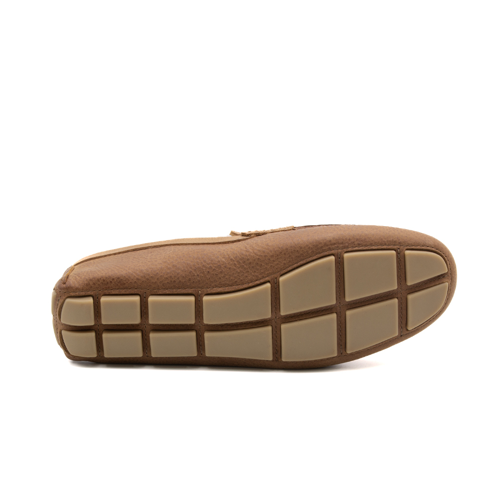 Mocassim Masculino em Couro Senna Camel - 98196SC