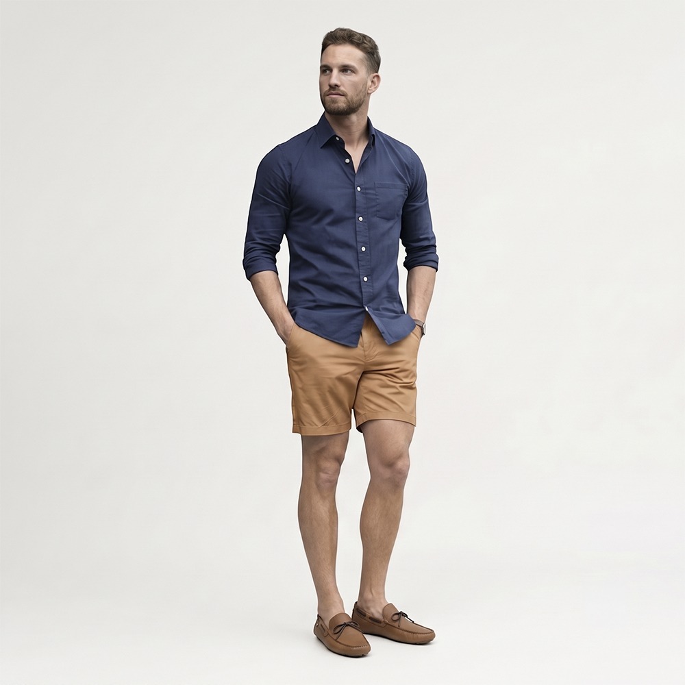 Mocassim Masculino em Couro Senna Tan - 9819ST