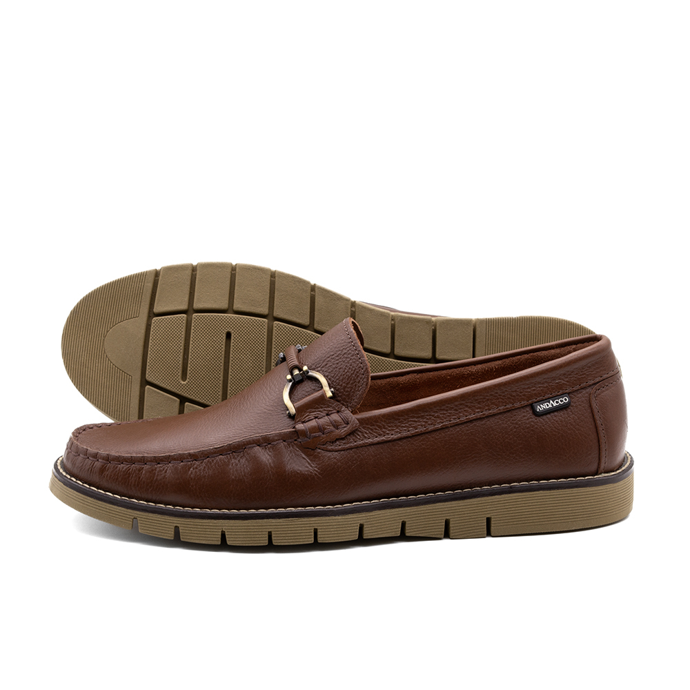 Mocassim Masculino Falcon em Couro Alfa Sepia - 9914AS