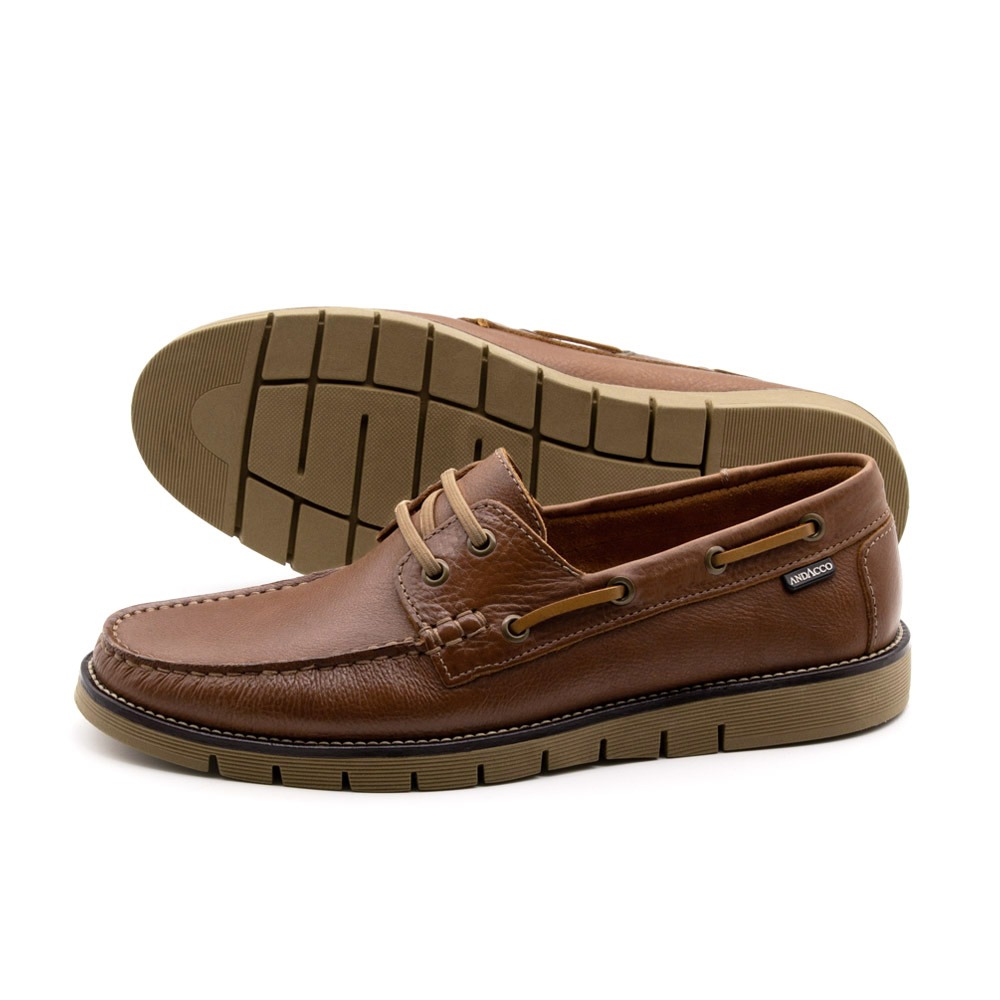 Mocassim Masculino Falcon em Couro Senna Camel - 9904SC