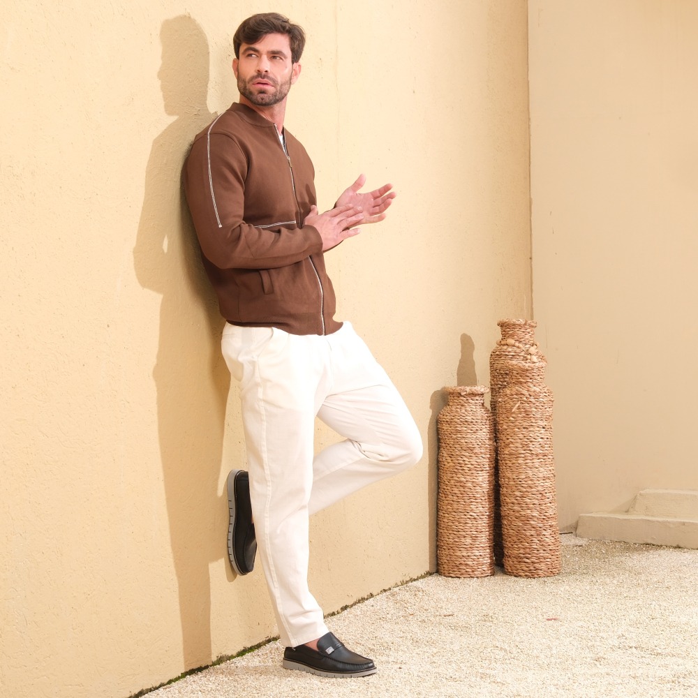 Mocassim Masculino Falcon em Couro Senna Marinho - 9912SM