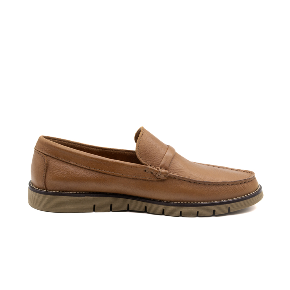 Mocassim Masculino Falcon em Couro Senna Tan - 9912ST