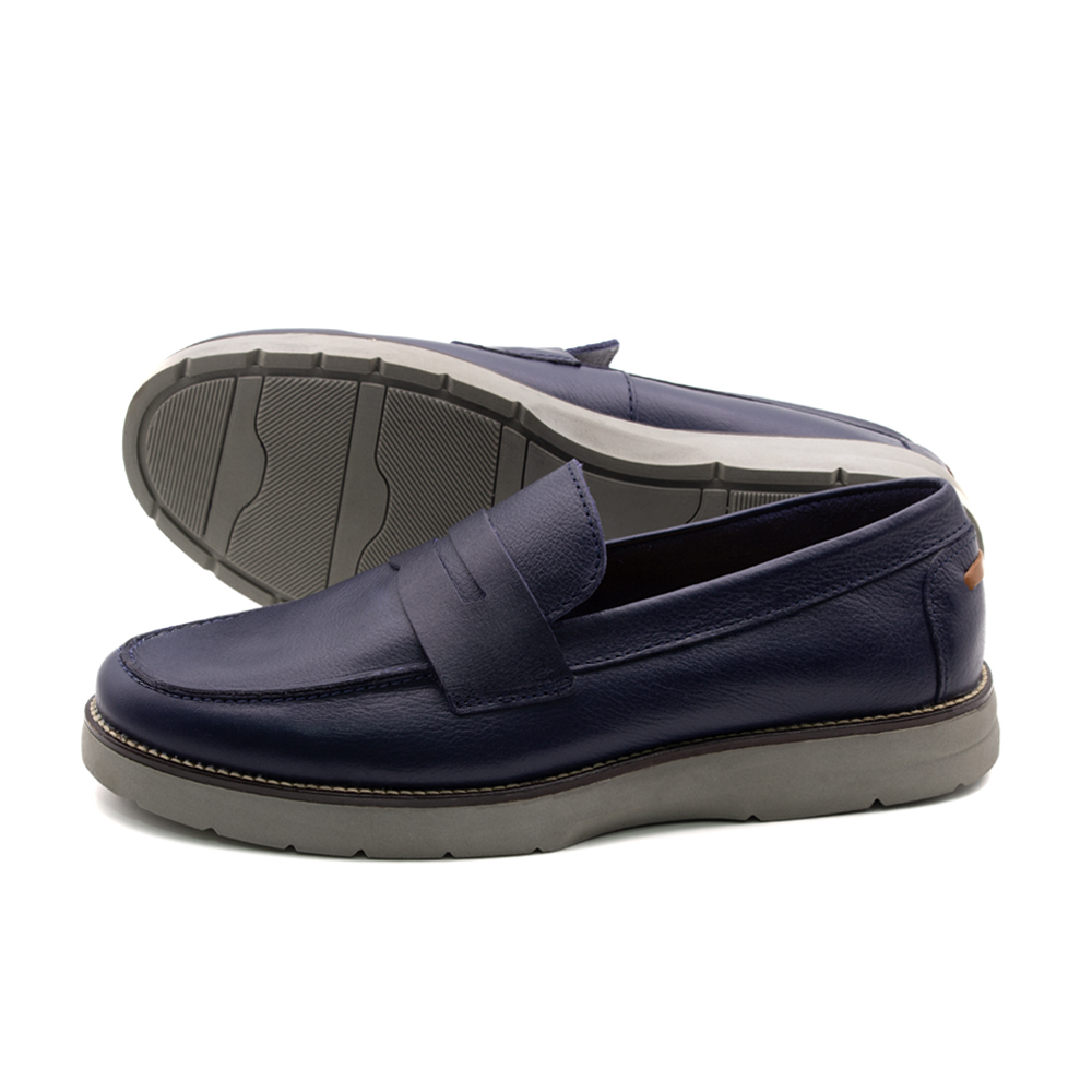 Mocassim Masculino Orion em Couro Alfa Dark Blue - 9790AD Mocassim Masculino Orion em Couro Alfa Dark Blue - 9790AD
