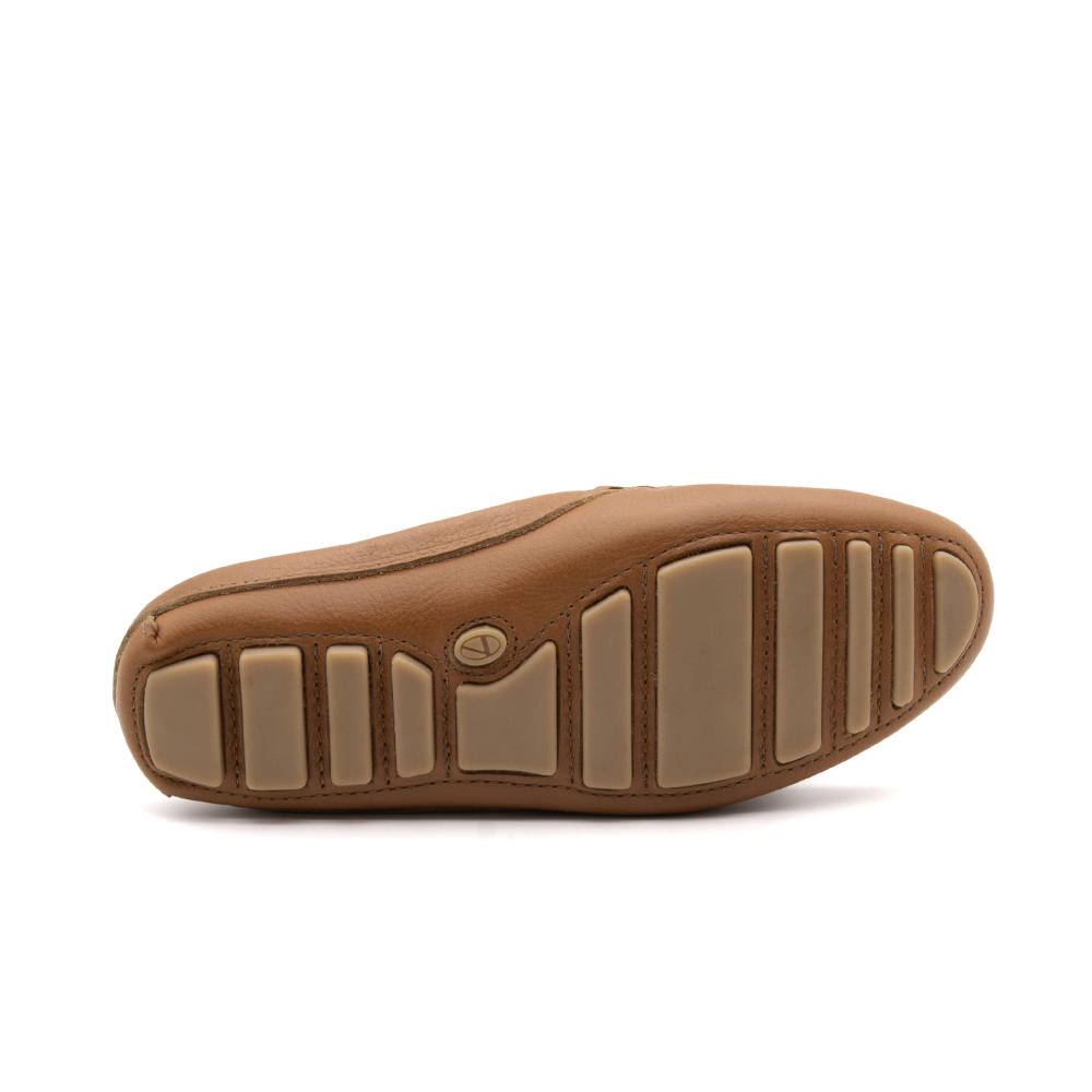 Mocassim Mule Feminino Paris em Couro Alfa Caramelo - 3647AC