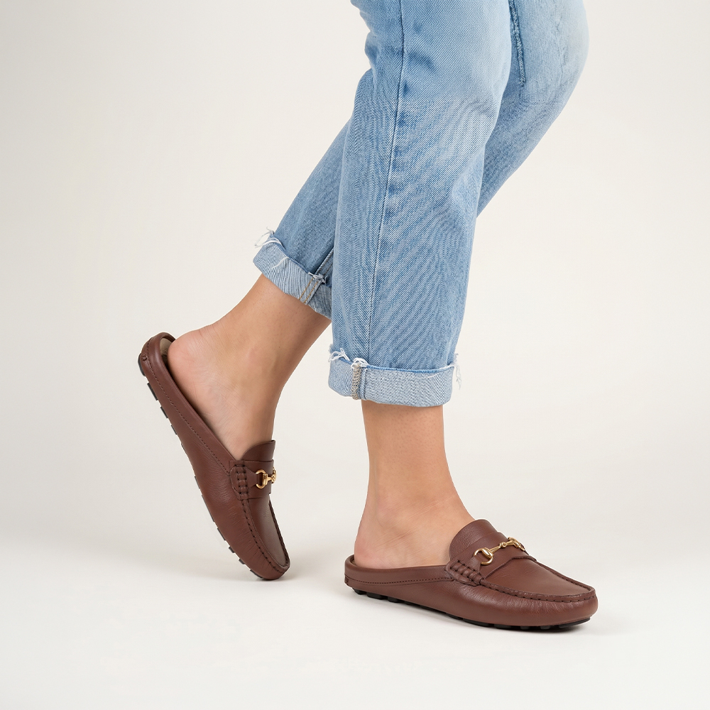Mocassim Mule Feminino Paris em Couro Bravvo Mocca - 3467BM Mocassim Mule Feminino Paris em Couro Bravvo Mocca - 3467BM