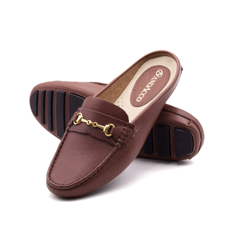 Mocassim Mule Feminino Paris em Couro Bravvo Mocca - 3467BM Mocassim Mule Feminino Paris em Couro Bravvo Mocca - 3467BM