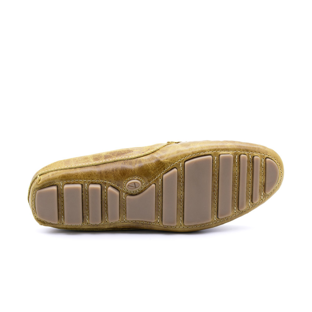 Mocassim Mule Feminino Paris em Couro Crush Amarelo - 3668CA