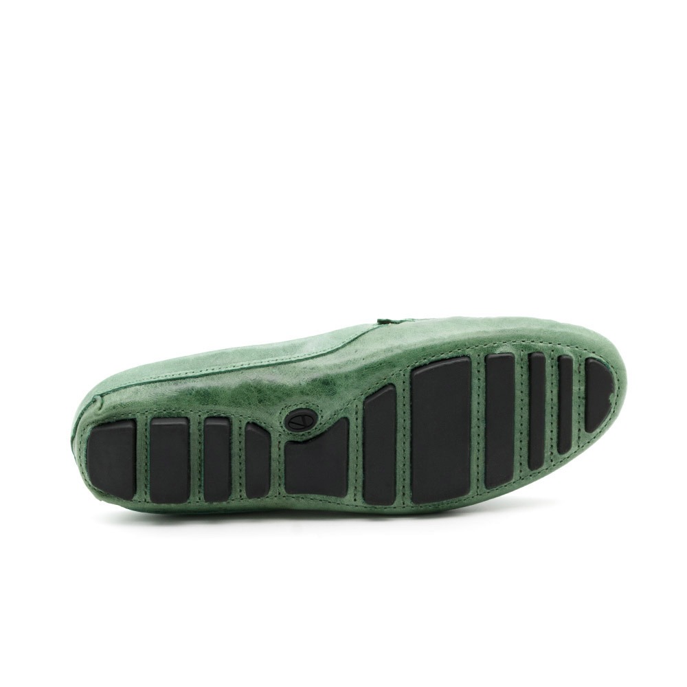 Mocassim Mule Feminino Paris em Couro Crush Verde - 3668CV