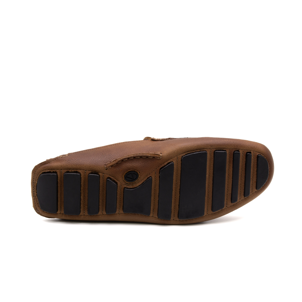 Mocassim Mule Masculino em Couro Senna Camel - 98101SCA