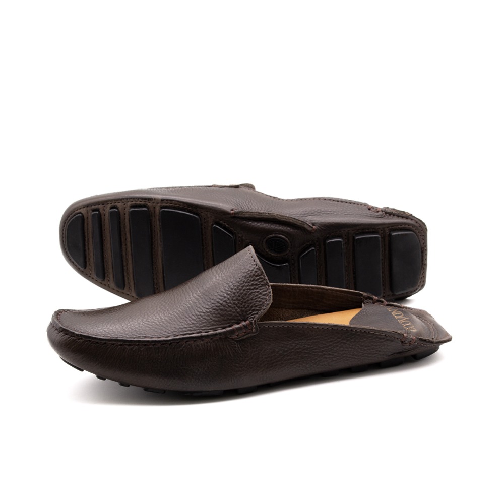 Mocassim Mule Masculino em Couro Senna Marrom - 98101SC