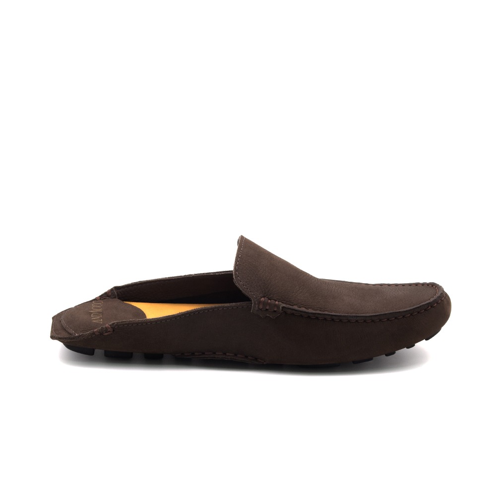 Mocassim Mule Masculino em Couro Vertigo Tabaco - 98101VT